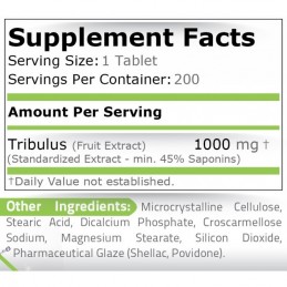 Supliment alimentar Tribulus Terrestris 200 Pastile 1000 mg- Pure Nutrition USA Beneficii Tribulus: creste in mod natural nivelu