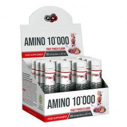 Imbunătățește recuperarea și creșterea musculară, extrem de scăzut în grăsimi, AMINO 10.000 - 20 ampule Beneficii Amino 10 000: 