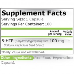 Supliment alimentar 5-HTP (Hidroxitriptofan), 100 mg, 100 capsule- Pure Nutrition USA Beneficii ale 5-HTP (Hidroxitriptofan): sp
