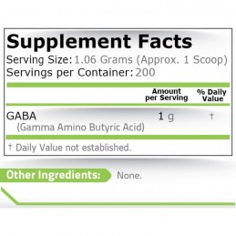Supliment alimentar GABA pulbere (Acidul Gamma Aminobutiric) - 212 grame, Pure Nutrition USA Beneficii GABA pulbere: promoveaza 