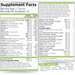 Supliment alimentar Complete Multi - 90 tablete, Pure Nutrition USA Beneficii Complete Multi: complex de Multivitamine, minerale