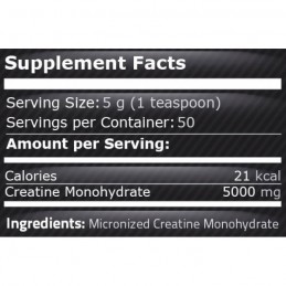 Creatina Micronizata 250 grame, Pure Nutrition USA Beneficii Creatina: creste semnificativ forta si puterea, refacere rapida dup