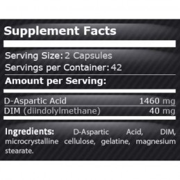 Testa Max, D-aspartic, 84 capsule, Pure Nutrition USA Beneficii Testa Max: crește producția de tes-tosteron natural, sprijină re