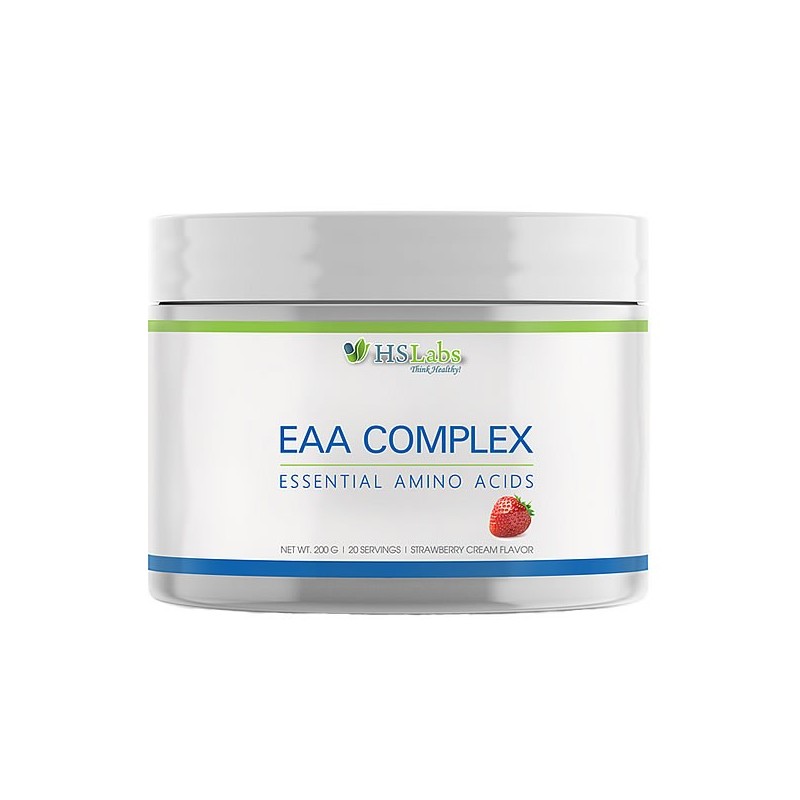 HS Labs EAA Complex 200 grame Beneficii EAA Complex: stimuleaza cresterea masei musculare, formula imbogatita cu arginina, gluta