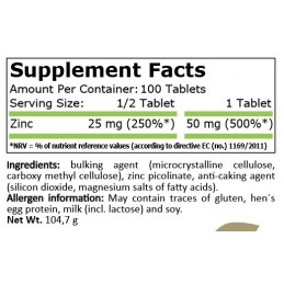 Zinc Picolinat, 50 mg, 100 Pastile, Pure Nutrition USA Beneficii Zinc: se absoarbe usor in organism, imbunatateste sistemul imun