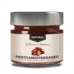 Pasta de rosii uscate, ulei de masline extra virgin, capere, masline verzi, patrunjel-pesto mediterraneo - 160 grame PESTO MEDIT