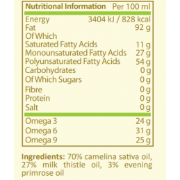 Pure Nutrition USA - Omega Oil Active 250 ml Avantajele Omega Oil Active: promovarea functiei cognitive sanatoase, ajuta persoan