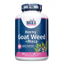 Haya Labs Iarba caprei nebune extract 750mg + MACA 90 Tablete Beneficii Horny Goat Weed: stimulează funcția sexuală, crește prod
