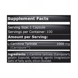 L-Carnitina 1000 mg 100 capsule (Supliment arzator grasimi) Beneficii Carnitina- buna pentru slabire, ar putea imbunatati memori