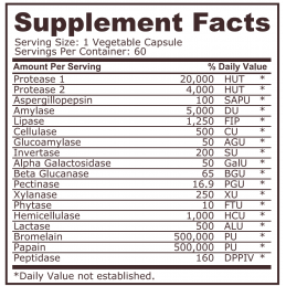 Pure Nutrition Digest Matrix (suport pentru digestie) - 60 Capsule Beneficii Digest Matrix: sprijina o digestie mai buna a alime