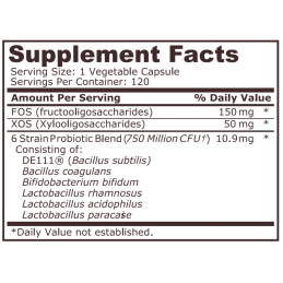 Pure Nutrition Probiotic Blend - 120 Capsule Beneficii Probiotic Blend: sporeste productia de vitamina b1 si vitamina k2, ajuta 