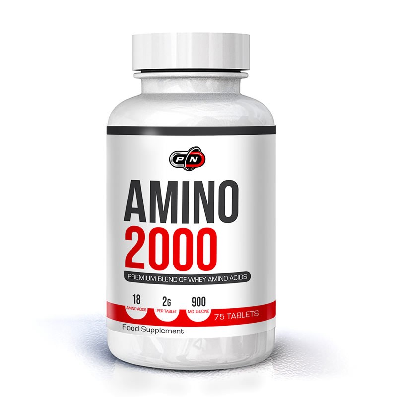 Supliment alimentar Amino 2000, 75 tablete (Aminoacizi masa musculara), Pure Nutrition USA Beneficii Amino 2000: aminoacizii rep