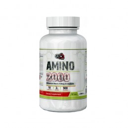 Amino 2000, 75 tablete (Aminoacizi masa musculara) Beneficii Amino 2000: aminoacizii reprezinta temelia muschilor, reduc degrada